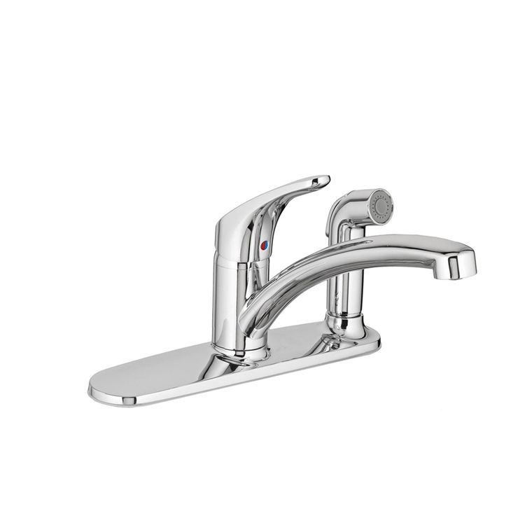 как выглядит American Standard Colony Pro Single-Handle Kitchen Faucet w/ Spray on Deck фото