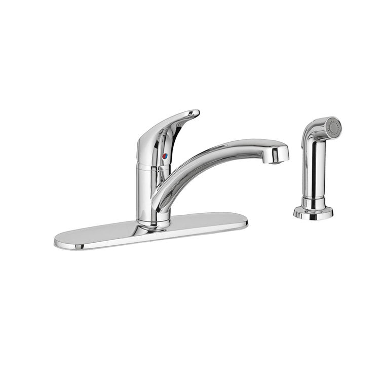 как выглядит American Standard Colony Pro Single-Handle Kitchen Faucet w/ Side Spray, Chrome фото