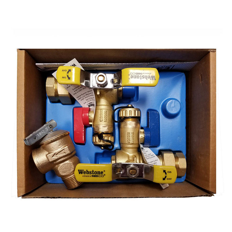 WEBSTONE 14443WPR 3/4" TANKLESS WATER HEATER PEX READY ISOLATION VALVE