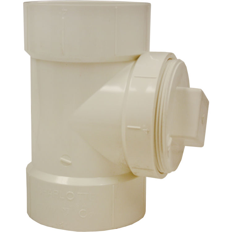 4" DWV PVC Clean Out Tee with Plug eBay