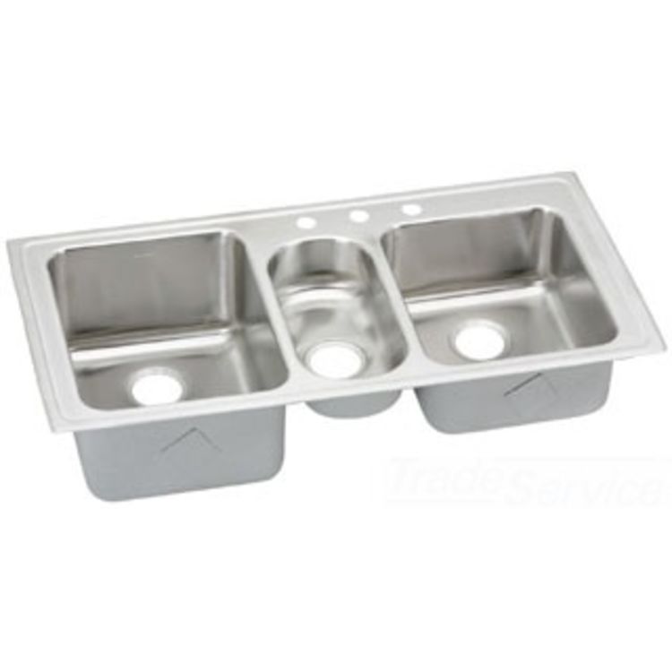 Elkay LGR43222 Gourmet Triple Bowl Kitchen Sink ...