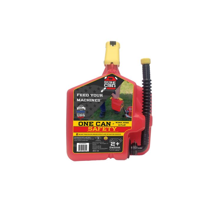 как выглядит SureCan 2 Gallon Type II Safety Gas Can, Red HDPE, Rotating Spout, Venting - фото