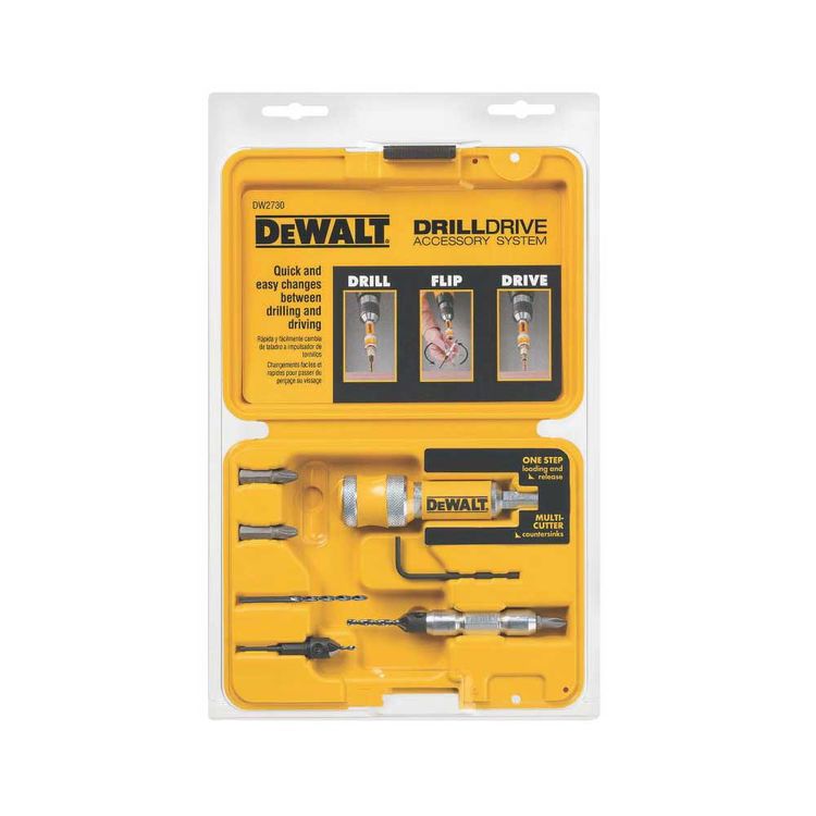 Juego de brocas/brocas Dewalt DW2730, 8 piezas, vástago de 5/16 pulgadas - Imagen 1 de 1