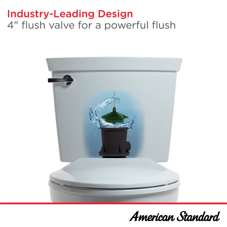 как выглядит American Standard Champion PRO Elongated Two-Piece Toilet w/ Left-Hand Trip фото