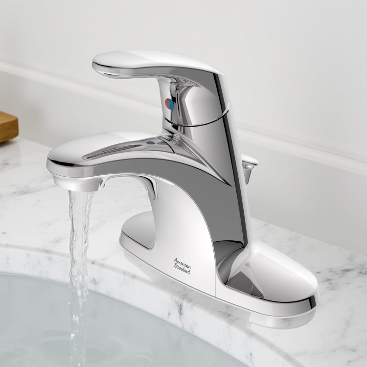 как выглядит American Standard Colony PRO 4 Centerset Bathroom Faucet with Pop-up Hole and фото