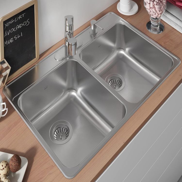 Franke Creemore 33 x 22 Drop-In Double-Bowl Kitchen Sink