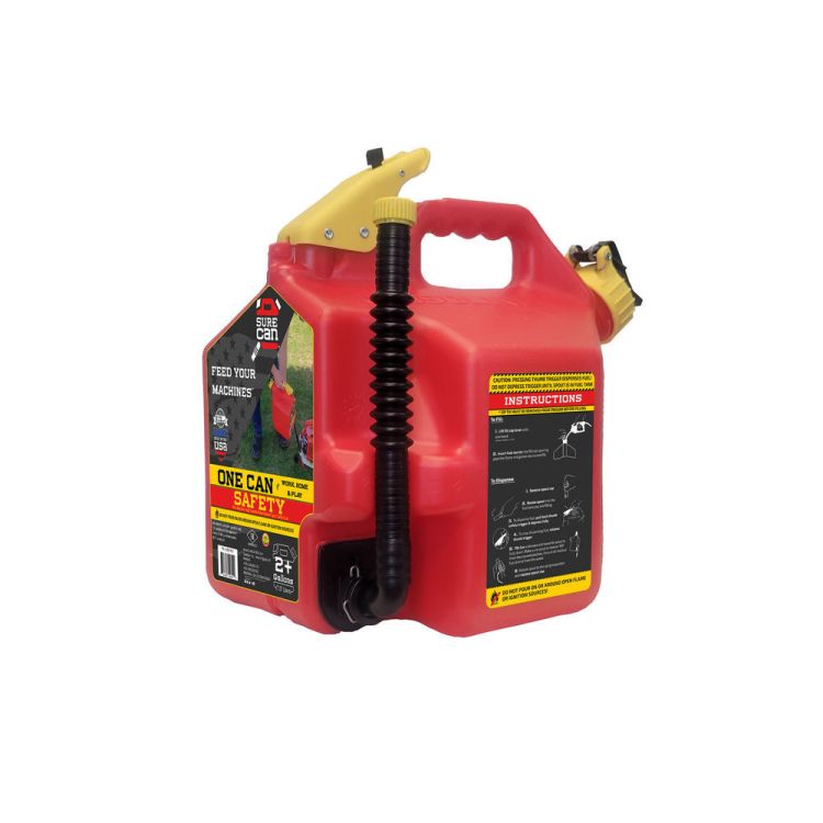 как выглядит SureCan 2 Gallon Type II Safety Gas Can, Red HDPE, Rotating Spout, Venting - фото